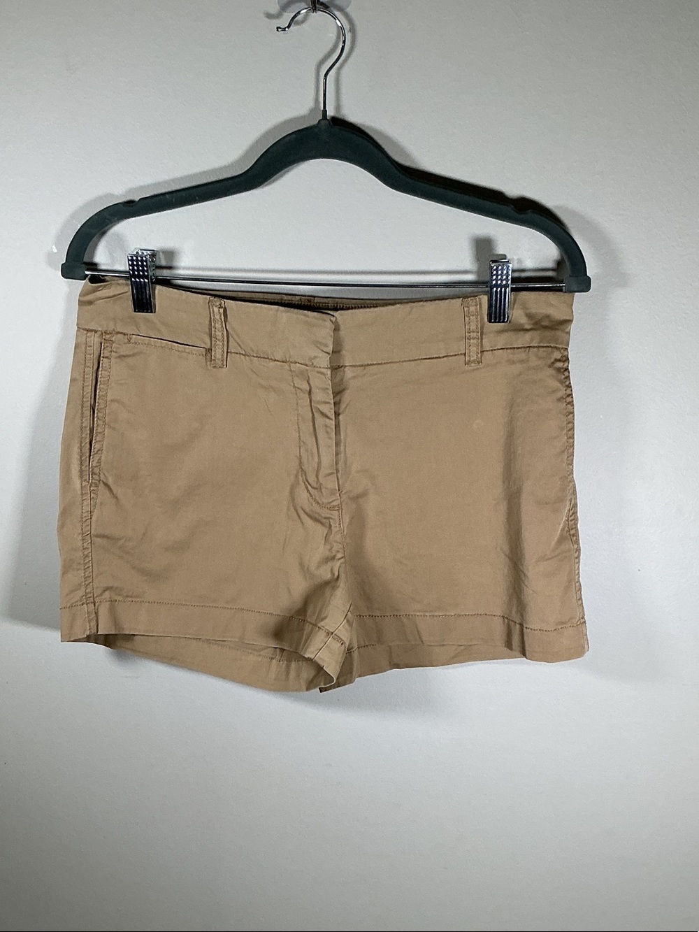 J.Crew Chino Khaki Shorts Women’s Size 6 Stretch Casual  Preppy